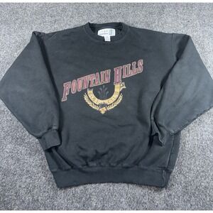 Vintage 90s Fountain Hills Golf Club Sweatshirt Black Gear for Sports Big Cotton